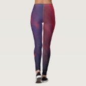 Rote und Lila Cloud-Abstraktion Leggings (Rückseite)