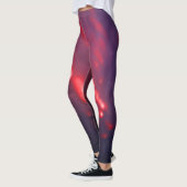 Rote und Lila Cloud-Abstraktion Leggings (Links)