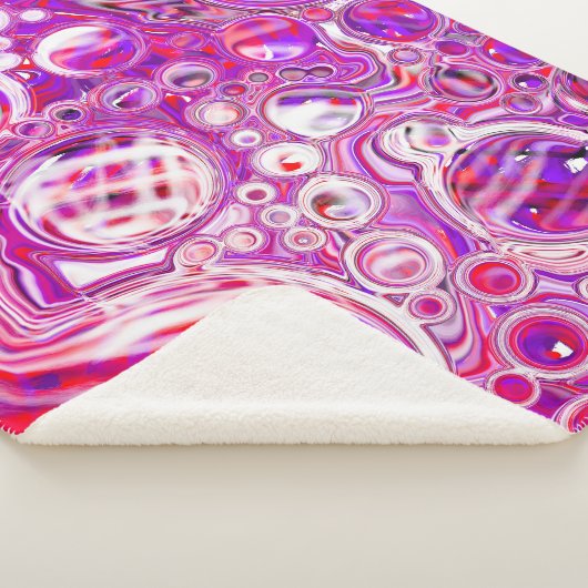 Rote und Lila Fluid Art Sherpadecke (3/4)