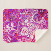 Rote und Lila Fluid Art Sherpadecke (Vorderseite (Horizontal))