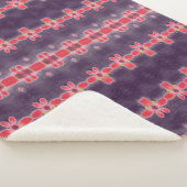 Rote und Lila geflochtene Decke Sherpadecke (3/4)