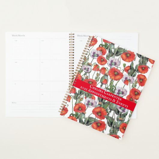 Rote und Lila Muster Personalisiert Planer (Anzeige)