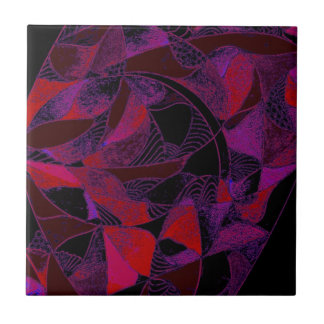 Rote und lila Vintage Fliesen des befleckten