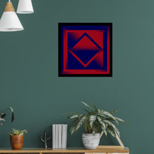 Rote und Lila Waagen Poster
