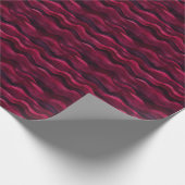 Rote und Lila Wavy Lines Geschenkpapier (Ecke)