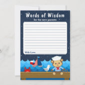 Rote und Marine Worte der Weisheit des Affen Einladung (Vorderseite)