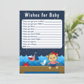 Rote und Marinefischereien von Affen für Kinder Einladung (Stehend Vorderseite)