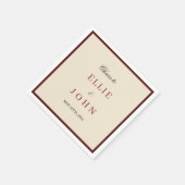 Rote und neutrale formelle Hochzeit  Serviette (Ecke)