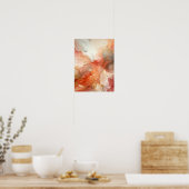 Rote und orange Alkoholtinte Poster (Küche)