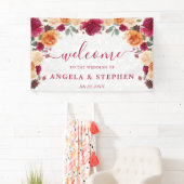 Rote und Orange Herbst Blume Begrüßung Banner (Insitu)