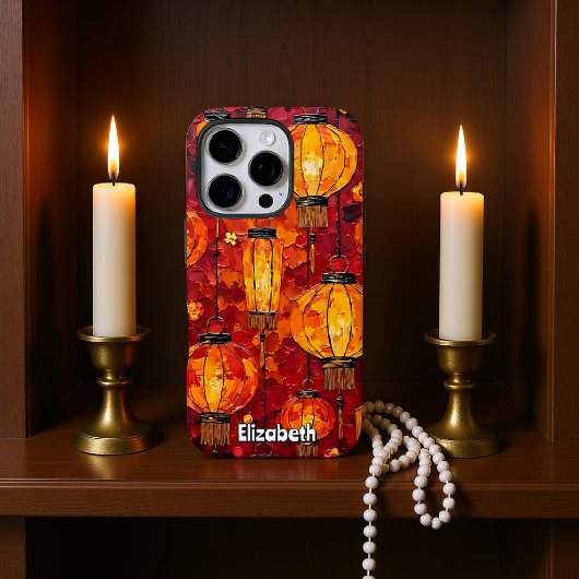 Rote und orange Lanterns Case-Mate iPhone Hülle
