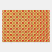 Rote und orange orientalische Geometrische Muster Geschenkpapier Set (Vorderseite 2)