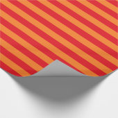 Rote und orange Streifen Geschenkpapier (Ecke)