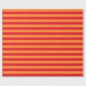 Rote und orange Streifen Geschenkpapier (Flach)