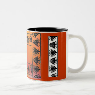 Rote und orange Tasse