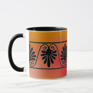 Rote und orange Tasse