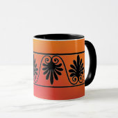 Rote und orange Tasse (VorderseiteRechts)