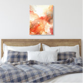 Rote und orangefarbene Alkoholfarbe Leinwanddruck (Insitu (Schlafzimmer))