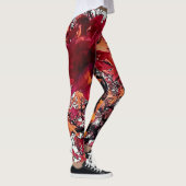 Rote und orangefarbene Blätter Leggings (Rechts)