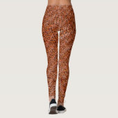 Rote und orangefarbene Korallenjute Leggings (Rückseite)