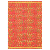 Rote und orangefarbene mexikanische Tacos Chillies Tischdecke (Vorderseite)