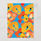 Rote und orangefarbene Mohnblumen Postkarte (Vorderseite)