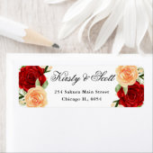 Rote und orangefarbene Rose Hochzeitsadresse (Insitu)