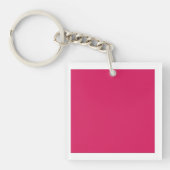 Rote und rosa Blume mit üppig grünem l Schlüsselanhänger (Vorderseite)