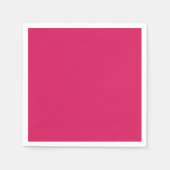 Rote und rosa Blume mit üppig grünem l Serviette (Vorderseite)