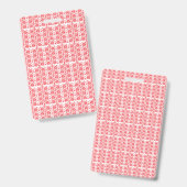 Rote und rosa Blumengrafiken mit Geranien Ausweis (Vorder- & Rückseite)