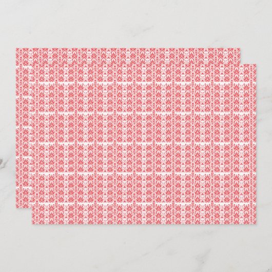 Rote und rosa Blumengrafiken mit Geranien Dankeskarte (Vorne/Hinten)