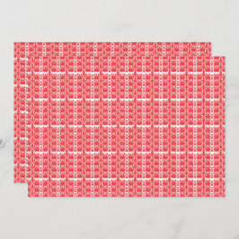 Rote und rosa Blumengrafiken mit Geranien Dankeskarte