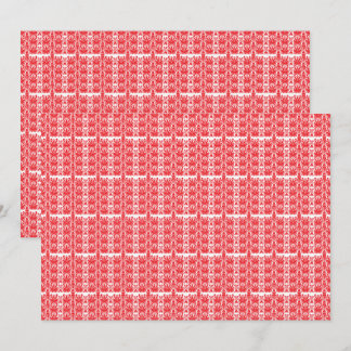 Rote und rosa Blumengrafiken mit Geranien Einladung