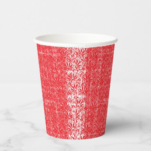 Rote und rosa Blumengrafiken mit Geranien Pappbecher (Rechts)