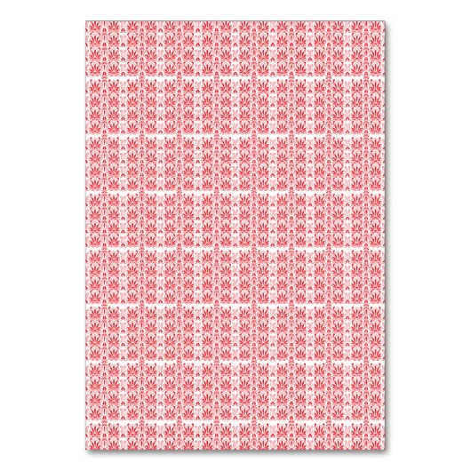 Rote und rosa Blumengrafiken mit Geranien Tischnummer (Vorderseite)