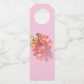 Rote und rosa Blumenzwiebeln Flaschenanhänger (Rückseite)