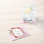 Rote und rosa Blumenzwiebeln Rechteckiger Pappuntersetzer (Vor Ort)