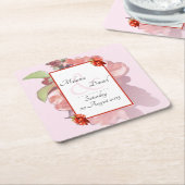 Rote und rosa Blumenzwiebeln Rechteckiger Pappuntersetzer (angewinkelt)