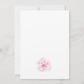 Rote und rosa Blütenpracht Rustikale Elegante Weiß Einladung (Rückseite)