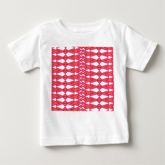 Rote und rosa Bowties Baby T-shirt (Vorderseite)