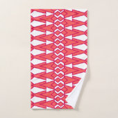 Rote und rosa Bowties Badhandtuch Set (Handtuch)