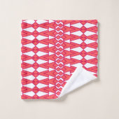 Rote und rosa Bowties Badhandtuch Set (Waschlappen)
