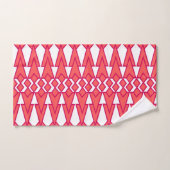 Rote und rosa Bowties Badhandtuch Set (Handtuch)