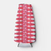 Rote und rosa Bowties Flaschenkühler (Vorderseite)