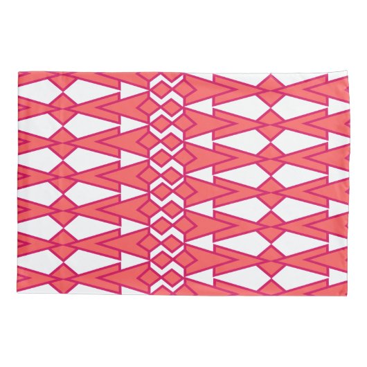 Rote und rosa Bowties Kissenbezug (Rückseite)