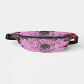 Rote und rosa Dahlienblüte Bauchtasche (Vorderseite)