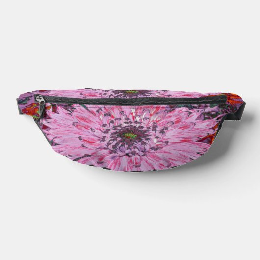 Rote und rosa Dahlienblüte Bauchtasche (Ablage )