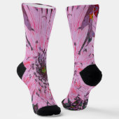 Rote und rosa Dahlienblüte Socken (Gewinkelt)