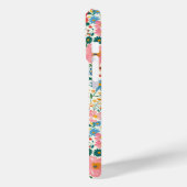 Rote und rosa Ditsy-Blumen monogrammiert Case-Mate iPhone Hülle (Rückseite / Links)