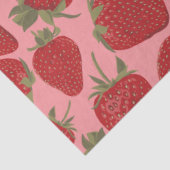 Rote und rosa Erdbeeren Gemustert Seidenpapier (Ausschnitt)